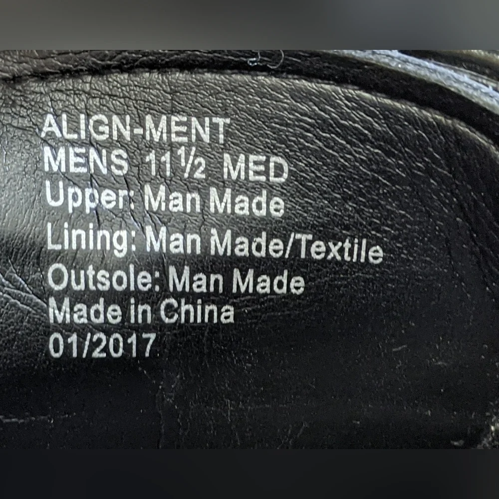 UNLISTED BY Kenneth Cole Align-Ment Men's Oxford Shoes Loafers Size 11.5M Black